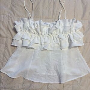 White Ruffle Camisole Top - Sandro?